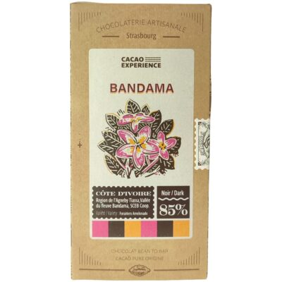Bandama chocolat Côte d&rsquo;Ivoire 85%, Cacao Expérience